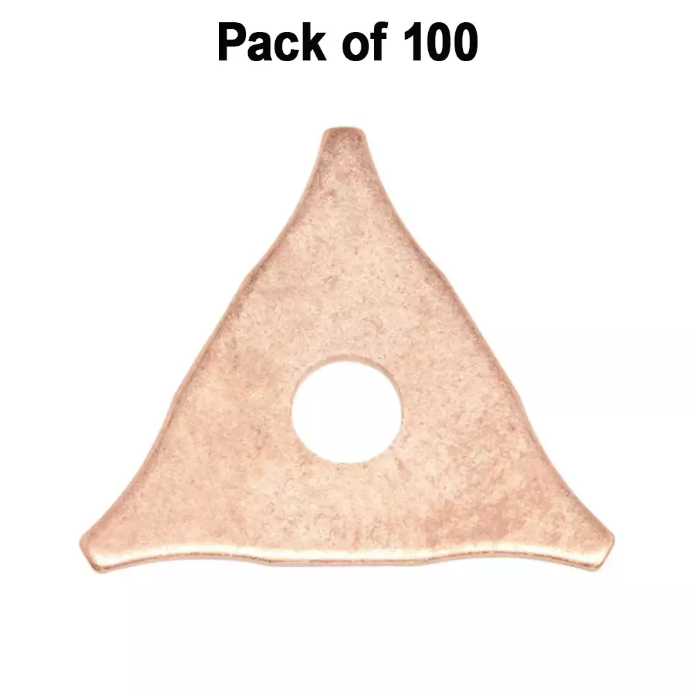 age-tech-dent-pullar-washer-triangle-shape-copper-coating-stainless-steel-for-industrial-mechanical-maintenance-pack-of-100-pcs