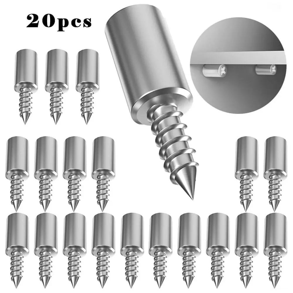 GATI EXPORTS Shelf Support Pegs with Anti-Slip Silicone Sleeves, Metal Cabinet Pins 25.5 mm White and Silver (Pack of 20)