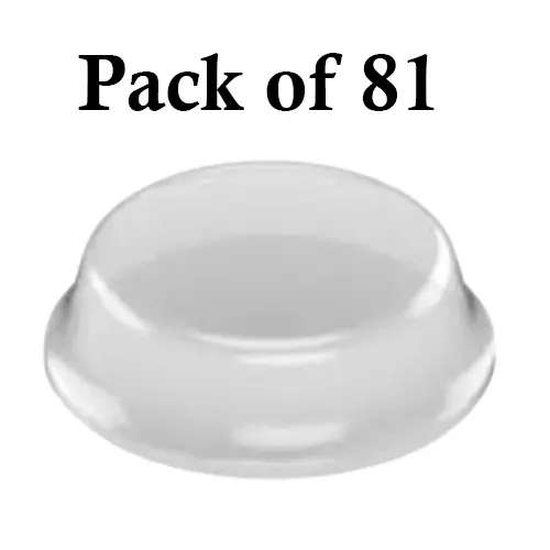 Ebco Bumper Clear Finish, Diameter 12.7 mm and Height 6.4 mm for Furniture, BS1-29 (Pack of 81)