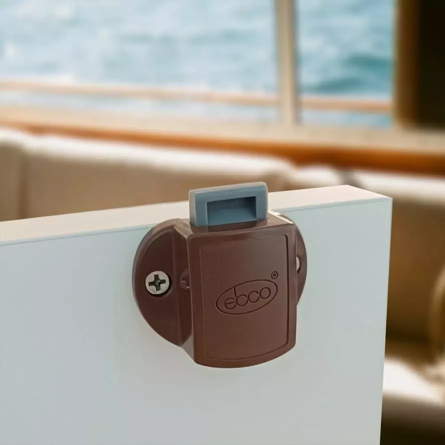 Ebco Push Latch Satin Chrome Finish and Big Size for 25-30 mm Door Thickness Walk-In Wardrobe Sliding, PLB-25-30