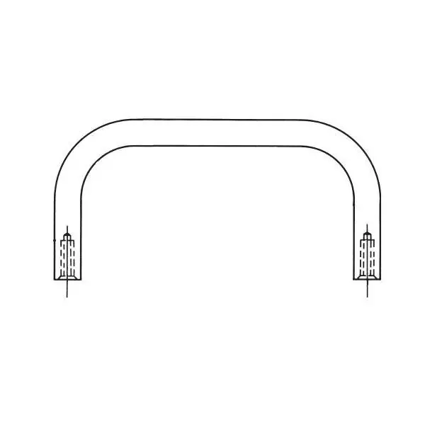 RAF ELECTRONIC HARDWARE Handle Aluminum 101.6 mm Length, 8320-1032-A-24