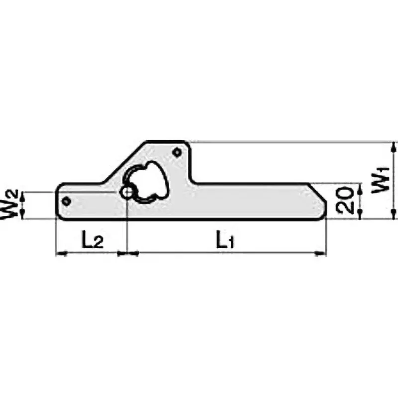 TAKIGEN Stopper for Flat Handle Galling Prevention Steel Plate Cold Commercial (SPCC) For Left, AC-25-U-2-LONG-L