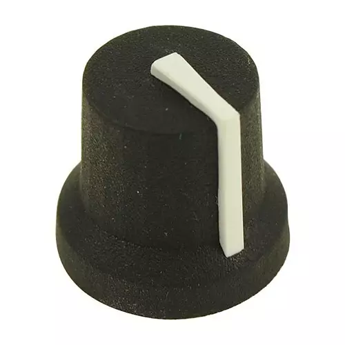 MULTICOMP PRO Knobs SOFT TOUCH KNOB, RUBBER, BLK/WHT, 16.2MM, MC170841CR