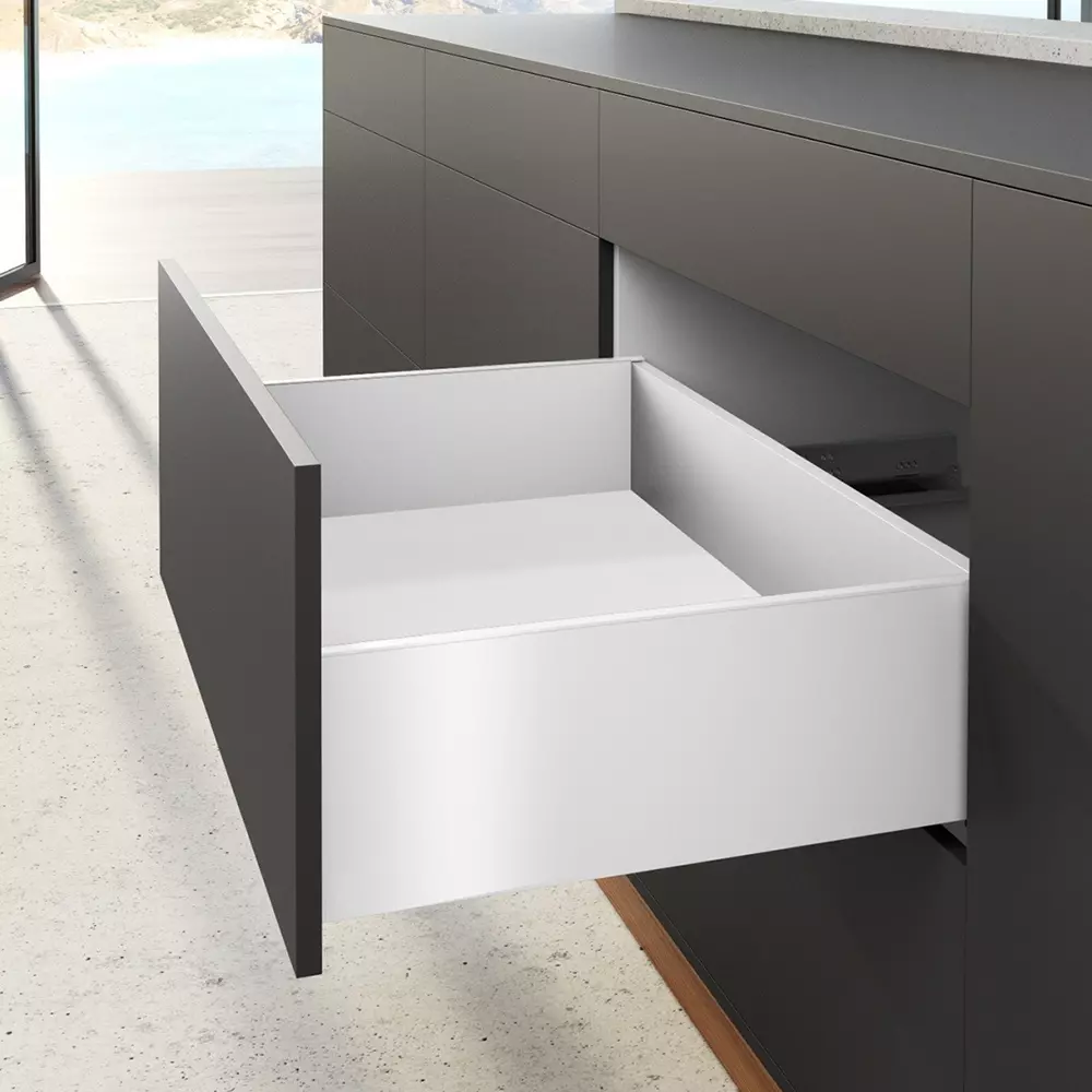 Hettich Drawer Side Profile AvanTech YOU 500 mm Depth, 187 mm Height, Left Mount, 9255134