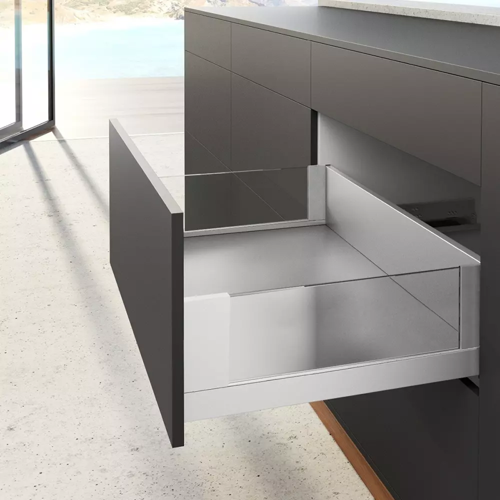 Hettich Drawer Side Profile AvanTech YOU Inlay 500 mm Depth, 187 mm Height, Right Mount, 9257152