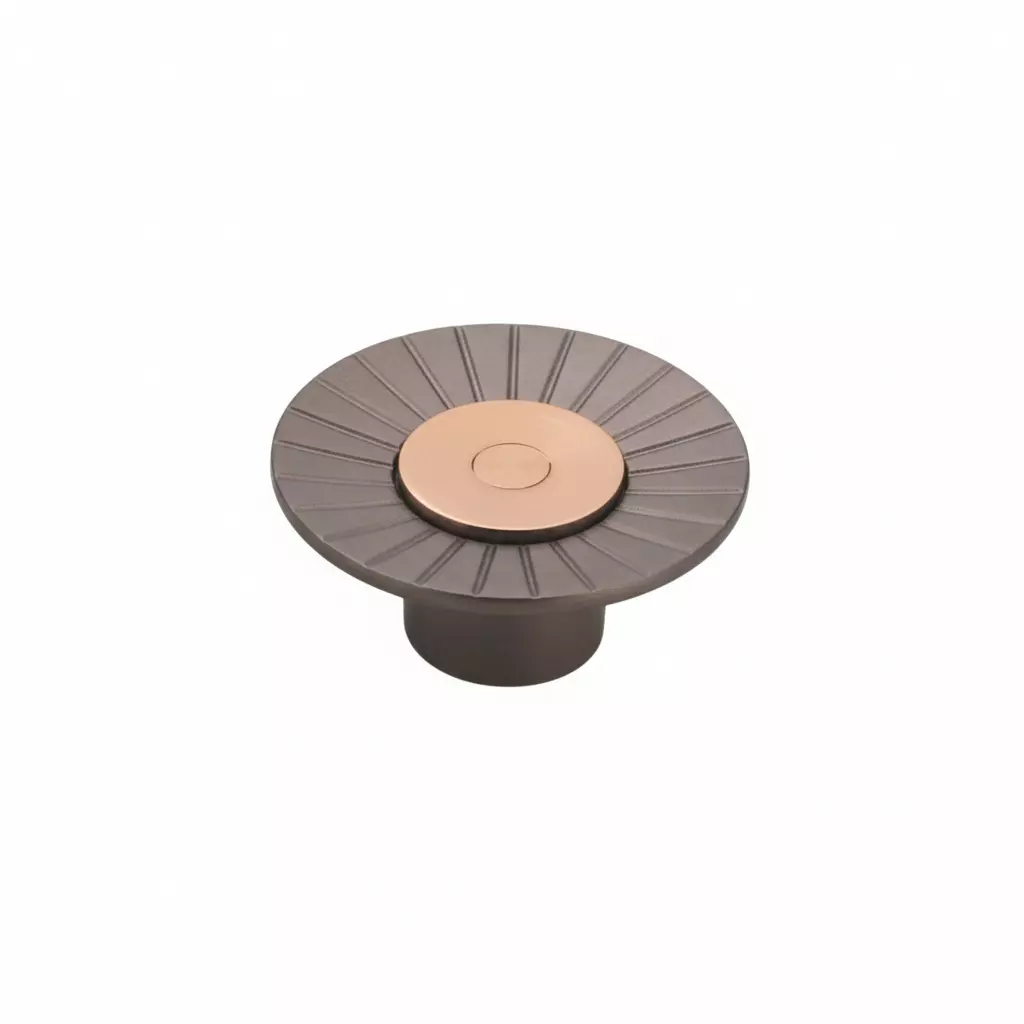 Altitude Drawer Knob Standard Size Metal Body PVD R.Gold/Grey Finish for Home & Office Furniture, 1368