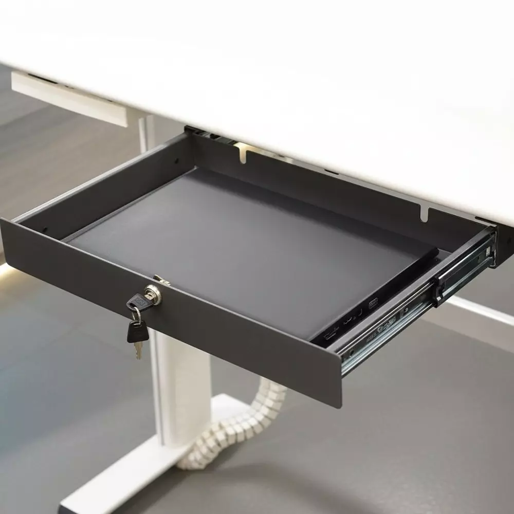 Ebco Single Safe Drawer Top Mount Anthracite Finish, Size 470 x 300 x 60 mm