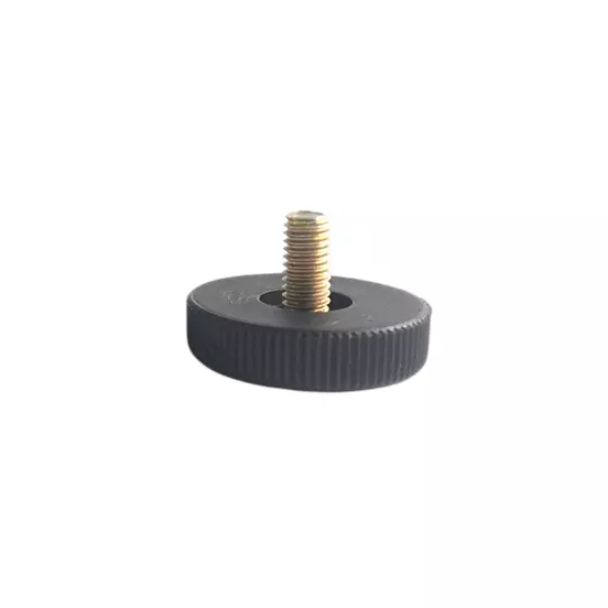 Ebco Plinth Screw Round Plated/ Nylon Finish, Size M6 x 10 mm for Levelling Legs of Furniture, PSR610-29 (Pack of 100)