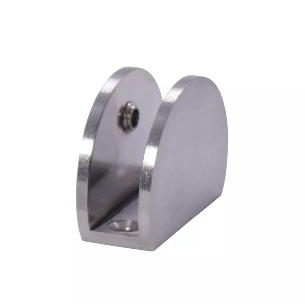 Ebco Glass Shelf Bracket D1-12 Nickel Plated Satin Finish, Size 12 mm, GSBD1-12