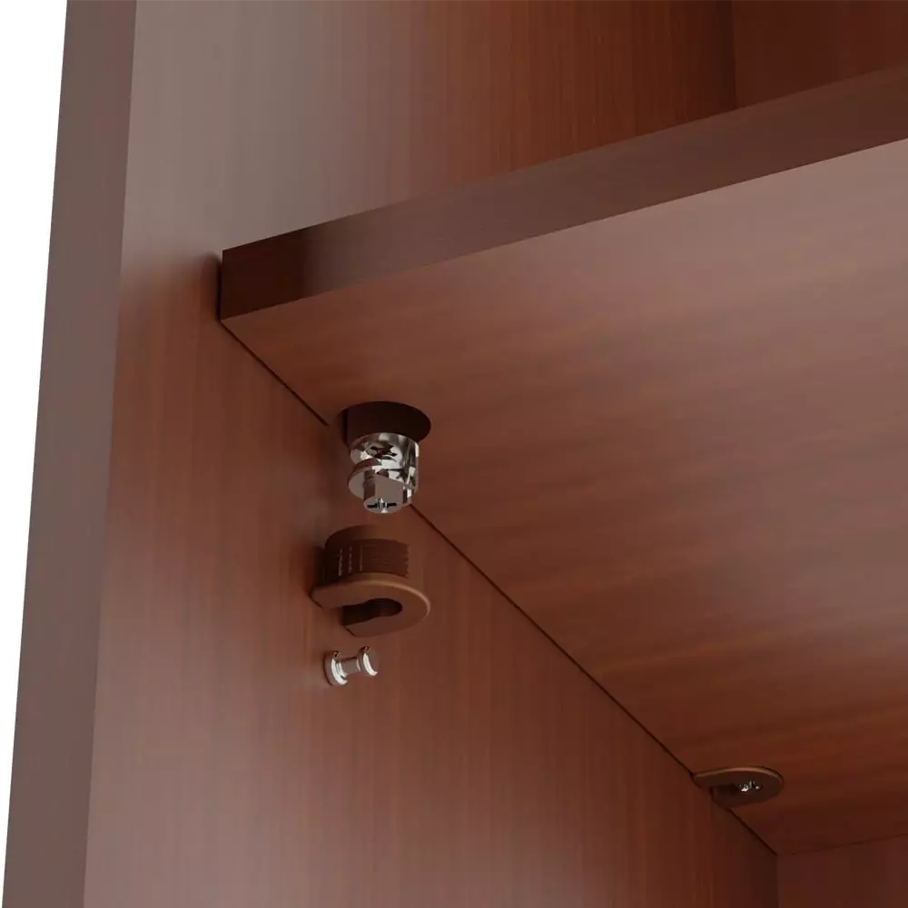 Ebco Shelf Cam Brown Finish, Size 20 mm for Connecting Shelves And Sides Of Cabinets, SFC2 (Set of 2)