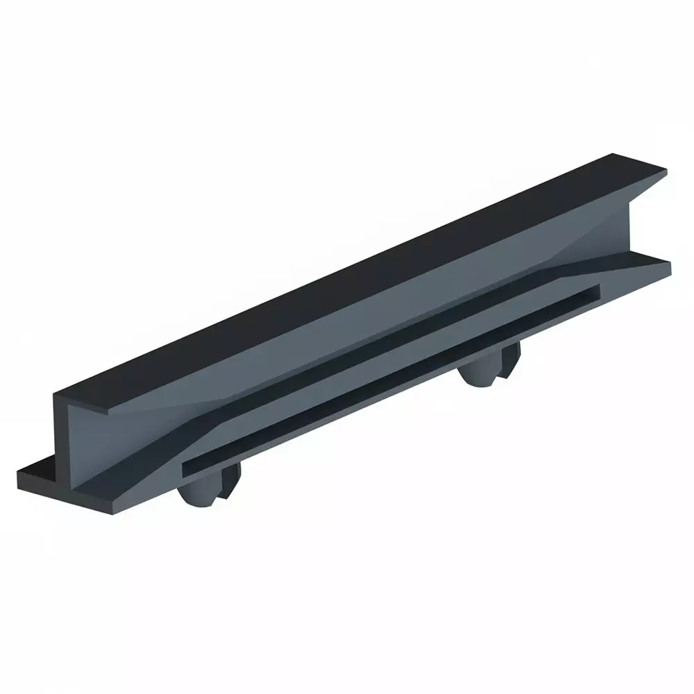 ESSENTRA COMPONENTS Card Guides Snap-In Nylon 7.87 mm Width Black, RSSHG-301-165