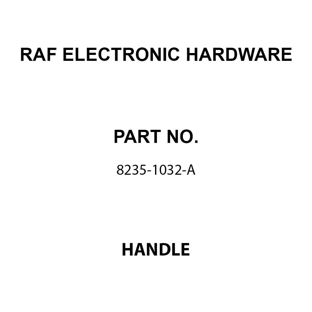 RAF ELECTRONIC HARDWARE Handle Aluminum 127 mm Length, 8235-1032-A