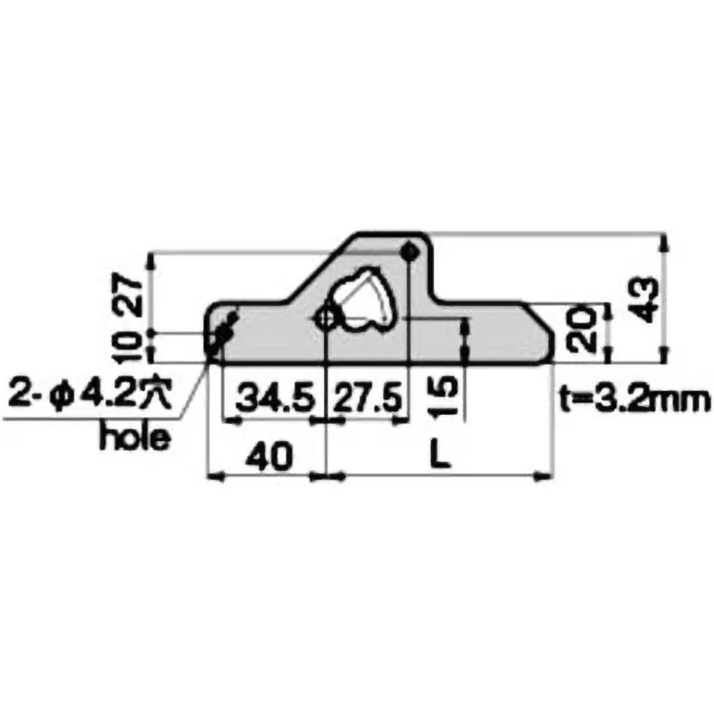 TAKIGEN Stopper for Flat Handle Galling Prevention Steel Plate Cold Commercial (SPCC) Right / Left, AC-25-AB-1N