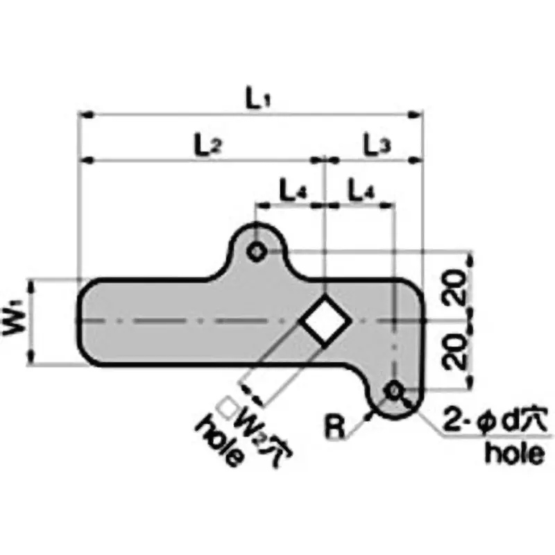TAKIGEN Clasp (8 Holes) Steel Plate Cold Commercial (SPCC), AC-25-E-4