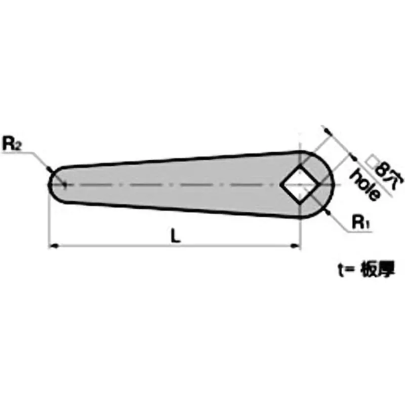 TAKIGEN Clasp (8 Holes) Stainless Steel Sheet (SUS304), AC-1025-7
