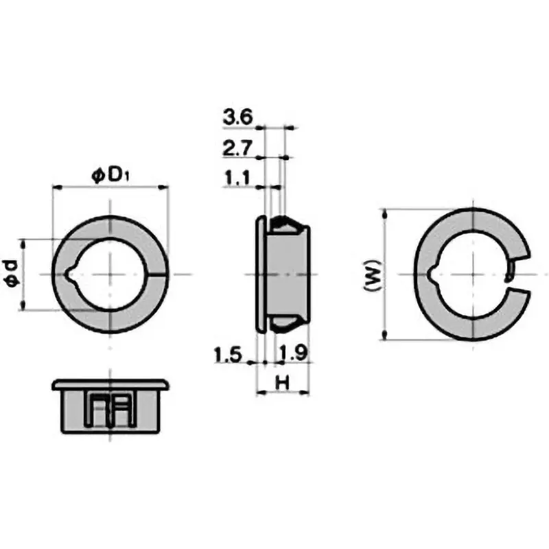 takigen-open-bush-polyamide-66-8-mm-inner-diameter-cp-30-ob-8