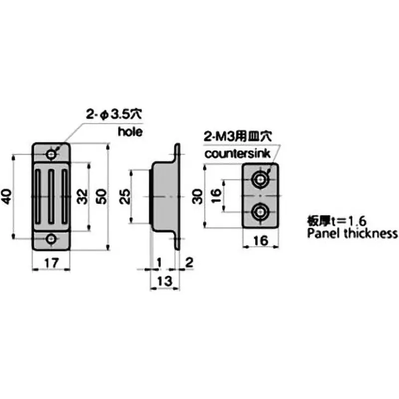 takigen-super-magnet-catch-vertical-ferrite-cold-rolled-steel-plate-spcc-c-100-a-2