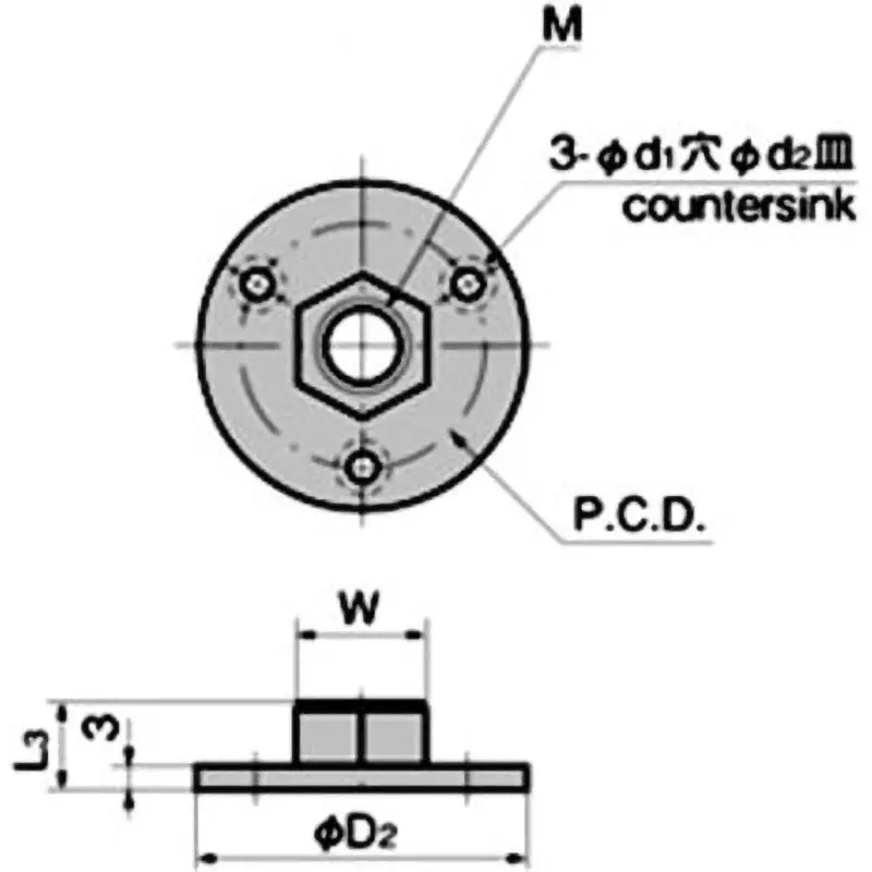 TAKIGEN Level Adjuster (M8), KC-270-W-3