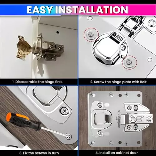 amicitools-hinge-repair-plate-stainless-steel-9-x-9-cm-with-mounting-screws-for-furniture-shelves-cabinet-protection-pack-of-4