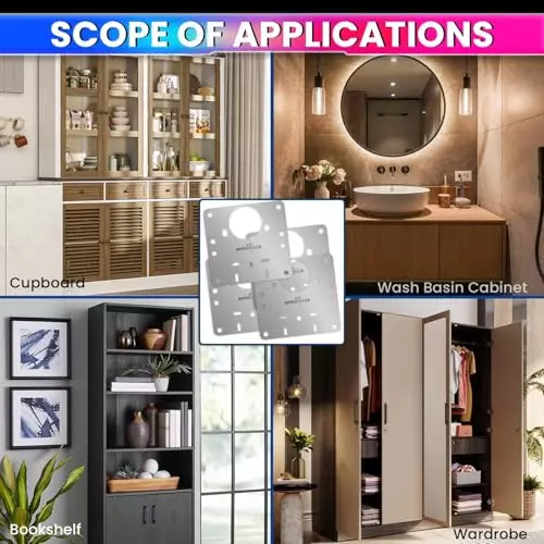 amicitools-hinge-repair-plate-stainless-steel-9-x-9-cm-with-mounting-screws-for-furniture-shelves-cabinet-protection-pack-of-4