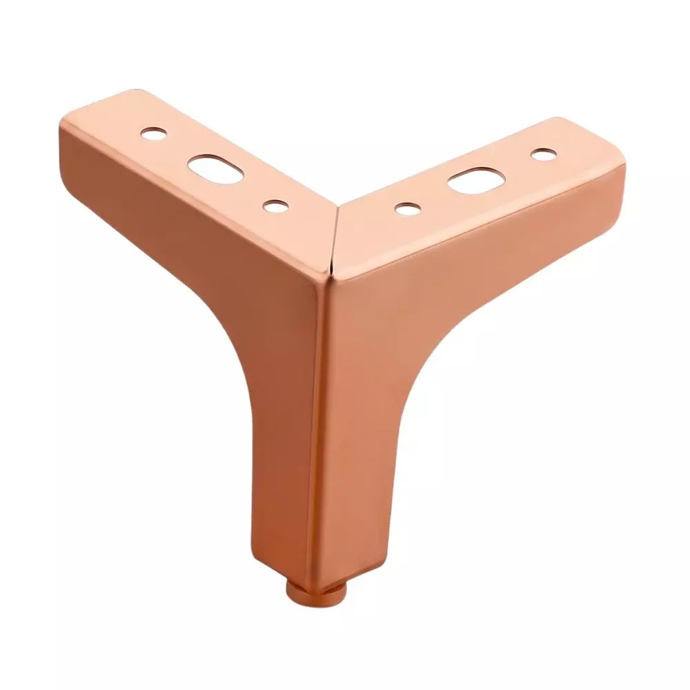 Paras TRIANGLE Sofa Leg Stainless Steel 10.16 cm (4 inch) Height Rosegold Finish, NO. 224
