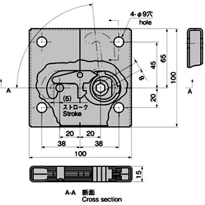 TAKIGEN Dual Lock Zinc Plated Chromate Treatment 100 mm Width, C-120-1N