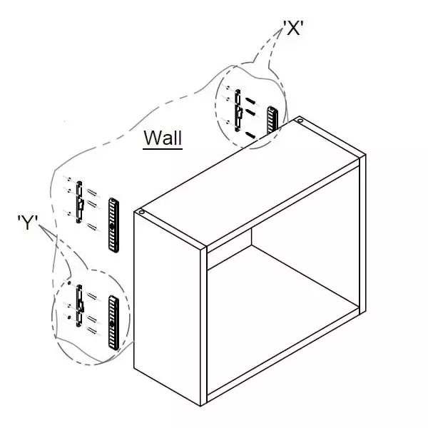 Ebco Cabinet Hanger Mocha Finish and 300 Kg Per Pair Load Capacity and Size 141x21 mm, CHC1 (Set of 2)