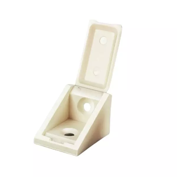 Ebco Right Angle Block Ivory Finish for Joining Cabinets at Right Angles, RA1 (Pack of 50)