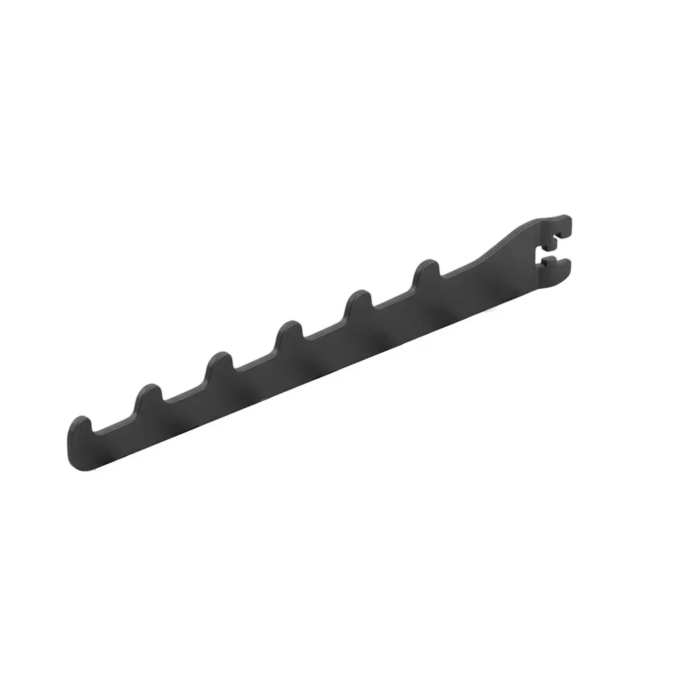 Ebco Hanger Rack Anthracite Finish and 6 Racks for Vertical Display Shelving System, DSS-HR6-MS