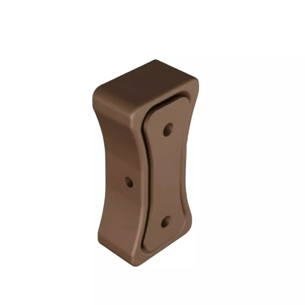 Ebco End Connector Set Brown Finish Die Cast Metal Body for Pole Shelving System, PPDS-ECS