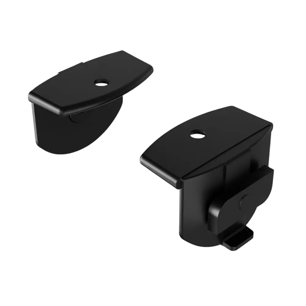 Ebco Small Shelf Support Black Finish Die Cast Metal Body and 10 Kg Per Set Load Capacity for Pole Shelving System, PPDS-SSS (Set of 2)