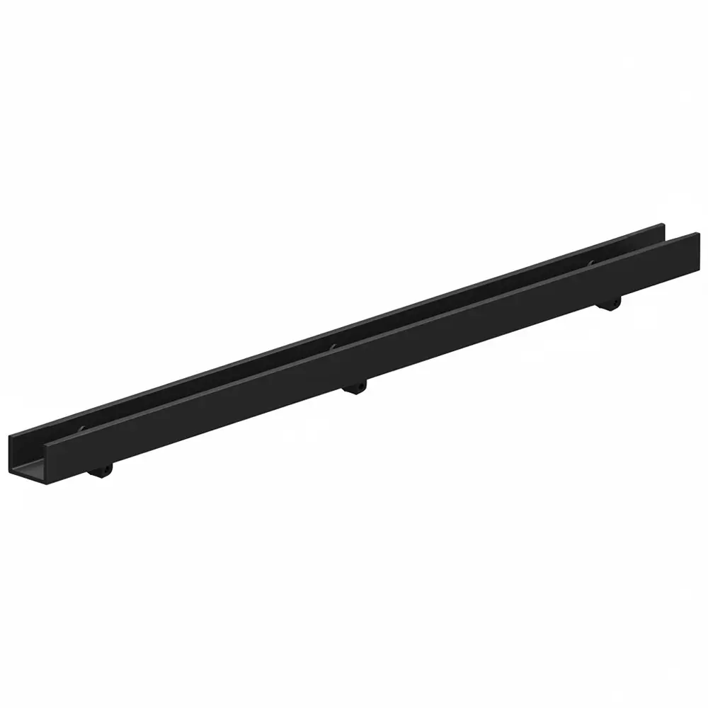 ESSENTRA COMPONENTS Card Guides Snap-In Nylon 6.4 mm Width Black, RDC-800