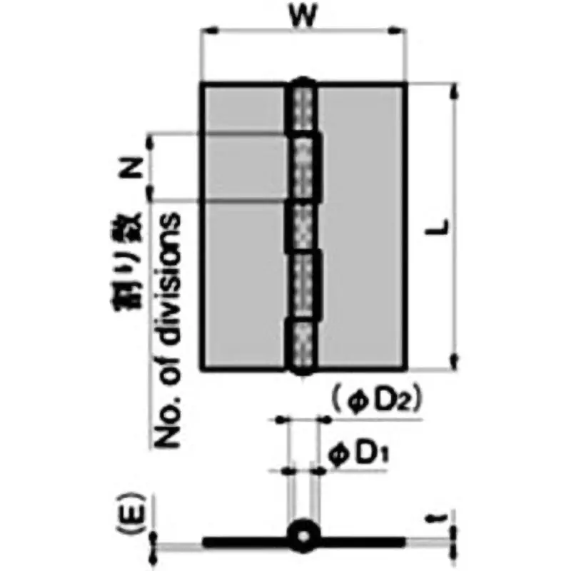 TAKIGEN Flat Hinge (L76 X W49 X T1.6) Steel Plate Cold Commercial (SPCC) 800x400 mm, B-102-7