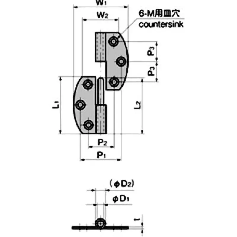 takigen-stainless-steel-oval-type-hinge-total-length-31-b-1005-3-l