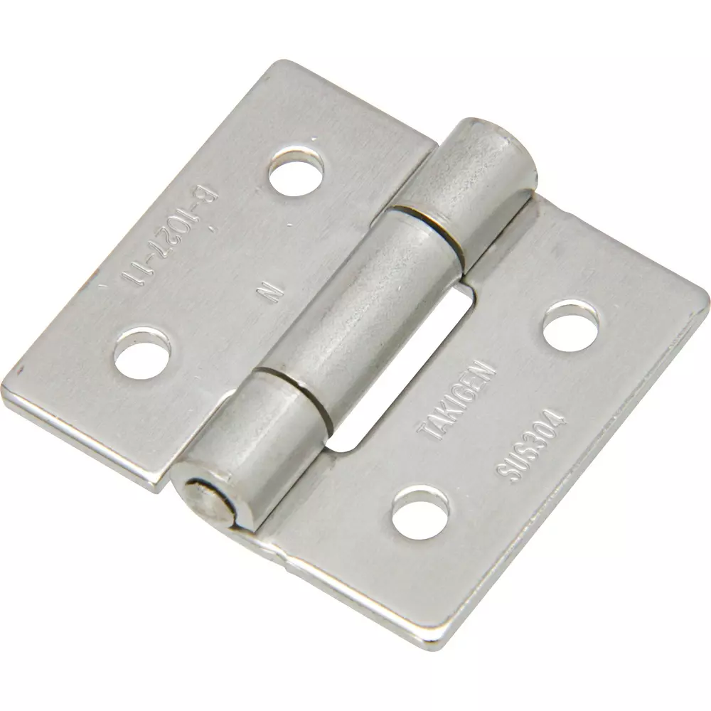 TAKIGEN Standard Type Flat Hinge Perforated Mirror buffing Finish 1.5 mm Wall Thickness, B-1027-11