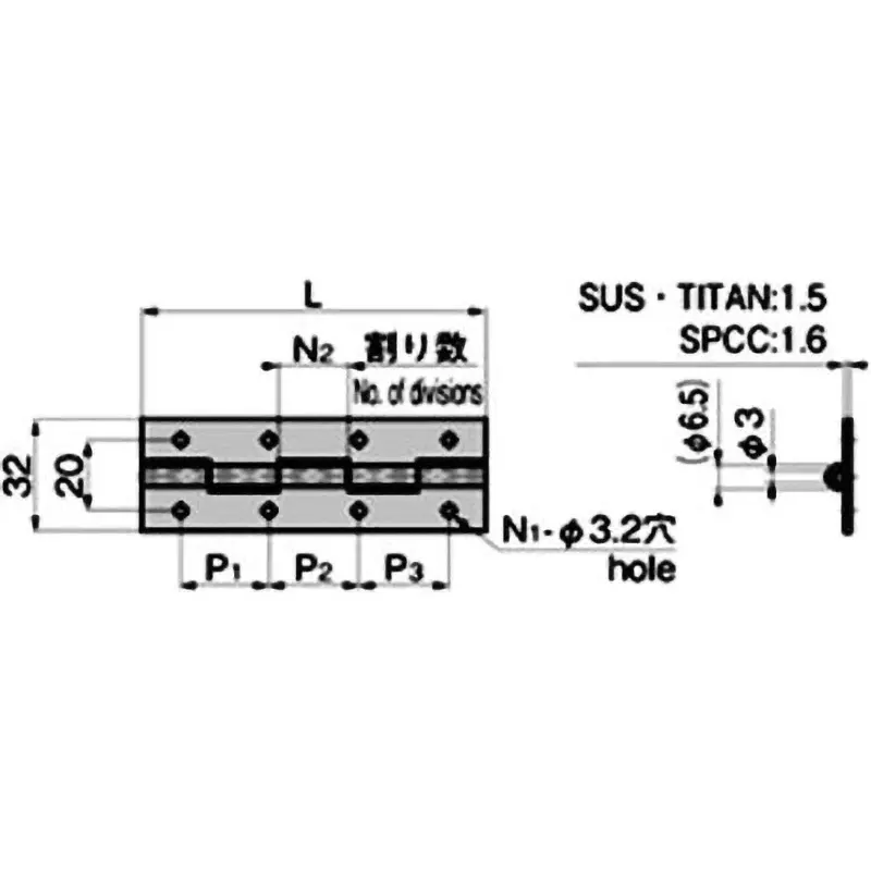 takigen-standard-type-flat-hinge-perforated-mirror-buffing-finish-15-mm-wall-thickness-b-1027-11