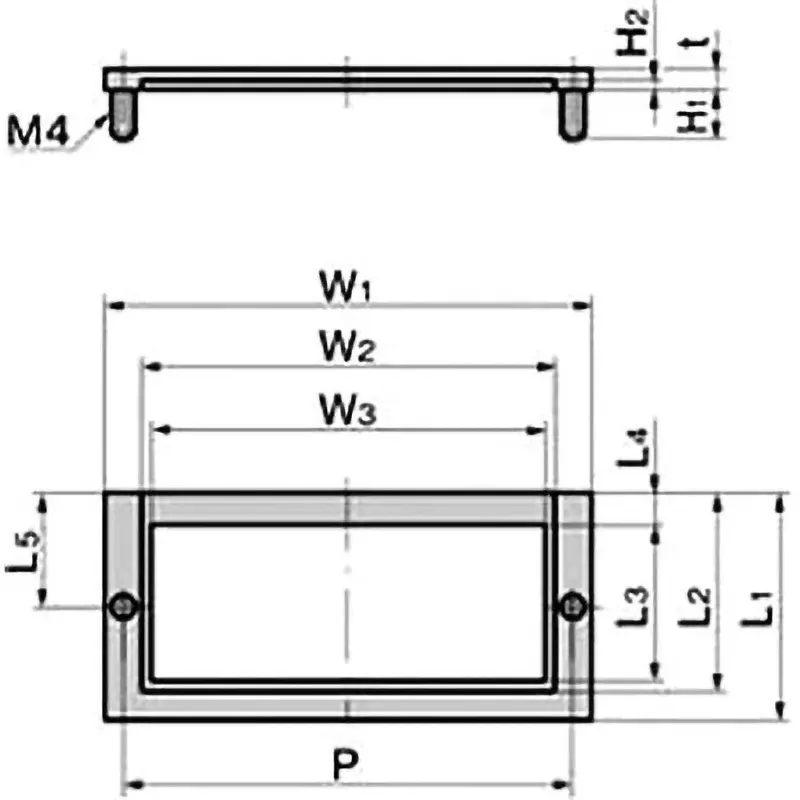 TAKIGEN Card Holder (L25 X W64) Zinc Alloy (ZDC), C-26-Yoko (b) 9