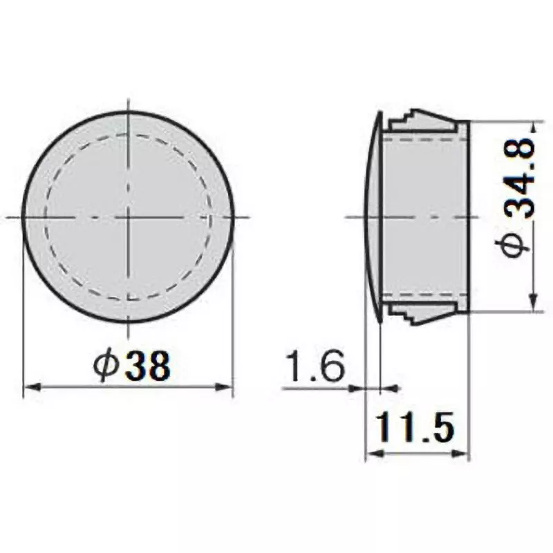 takigen-hole-plug-polyamide-6-pa6-ul94-v-2-white-cp-30n-hp-16-white