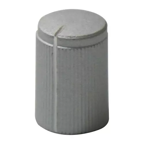 MULTICOMP PRO Knobs ROUND KNOB, KMK10, SILVER, 6MM, SPLINE, MP7248