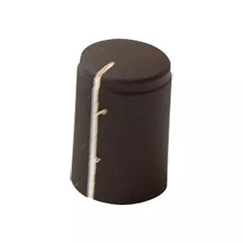 MULTICOMP PRO Knobs ROUND KNOB, KMK10, BLACK, 6MM, SPLINE, MP7249