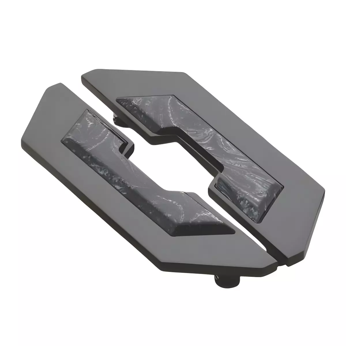 Altitude Glass Door Handle Size 96 mm in Metal Body PVD Black/S.Black Finish for Residential & Commercial Space,1204