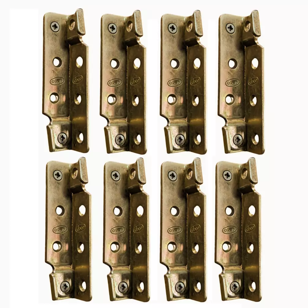 Ebco Bed Clamp Zinc Yellow Finish, Size 95 mm, Load Capacity 1200 Kg Per Set, BC4 (Set of 8)