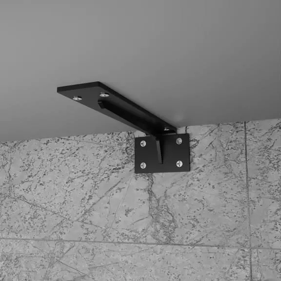 Ebco Cabinet Support Black Finish, Size 285x100x60 mm, HDCS1 (Set of 2)