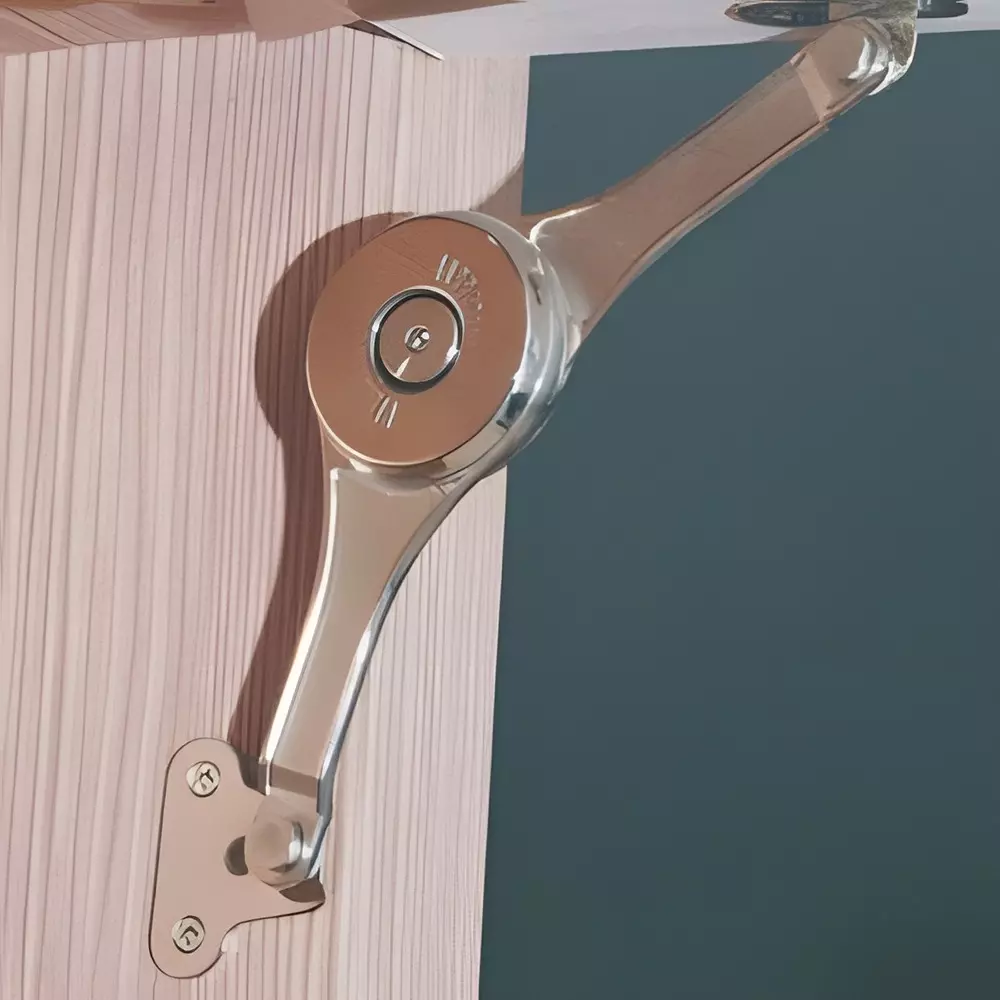 Ebco Cabinet Stay Heavy Left Nickel Plated Finish, 6 Kg for 1 Stay and 13.3 Kg for 2 Stay Load Capacity, CS1-HL