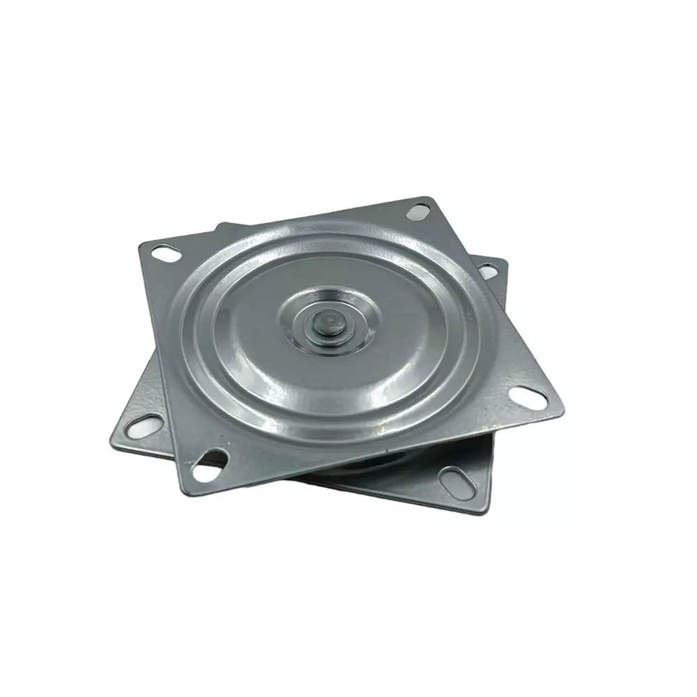 Ebco Turn Table Mechanism Silver Finish, Size 150 x 150 x 14 mm for Turning Tables or Swivel Units, TTM-150