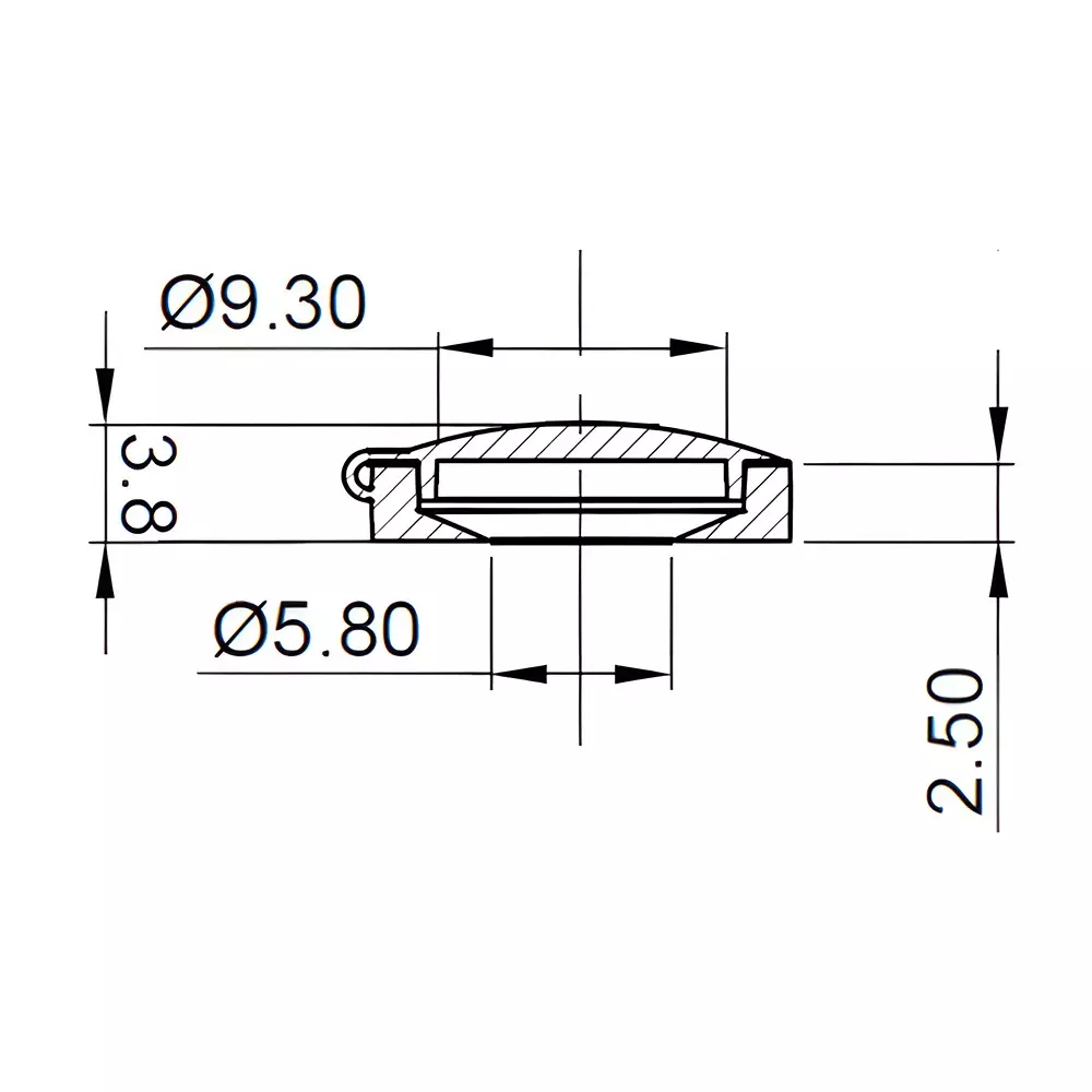 Ebco Cap Brown Finish, Size 135x38 mm for CSK Screw, CSKCAP1 (Pack of 10000)