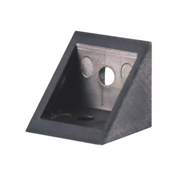 Ebco Right Angle Block Eco Black Finish and Size 18 x 20 mm for Joining Cabinets at Right Angles, RAB-E (Pack of 100)