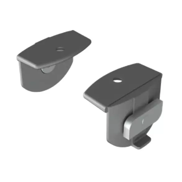 Ebco Small Shelf Support Silver Finish Die Cast Metal Body and 10 Kg Per Set Load Capacity for Pole Shelving System, PPDS-SSS (Set of 2)