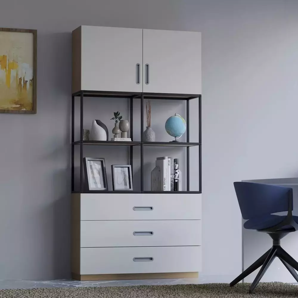 Ebco Cube Shelving Connector Base Black Finish and 53 x 18 x 18 mm Size for Cube Shelving System, CSPC-B