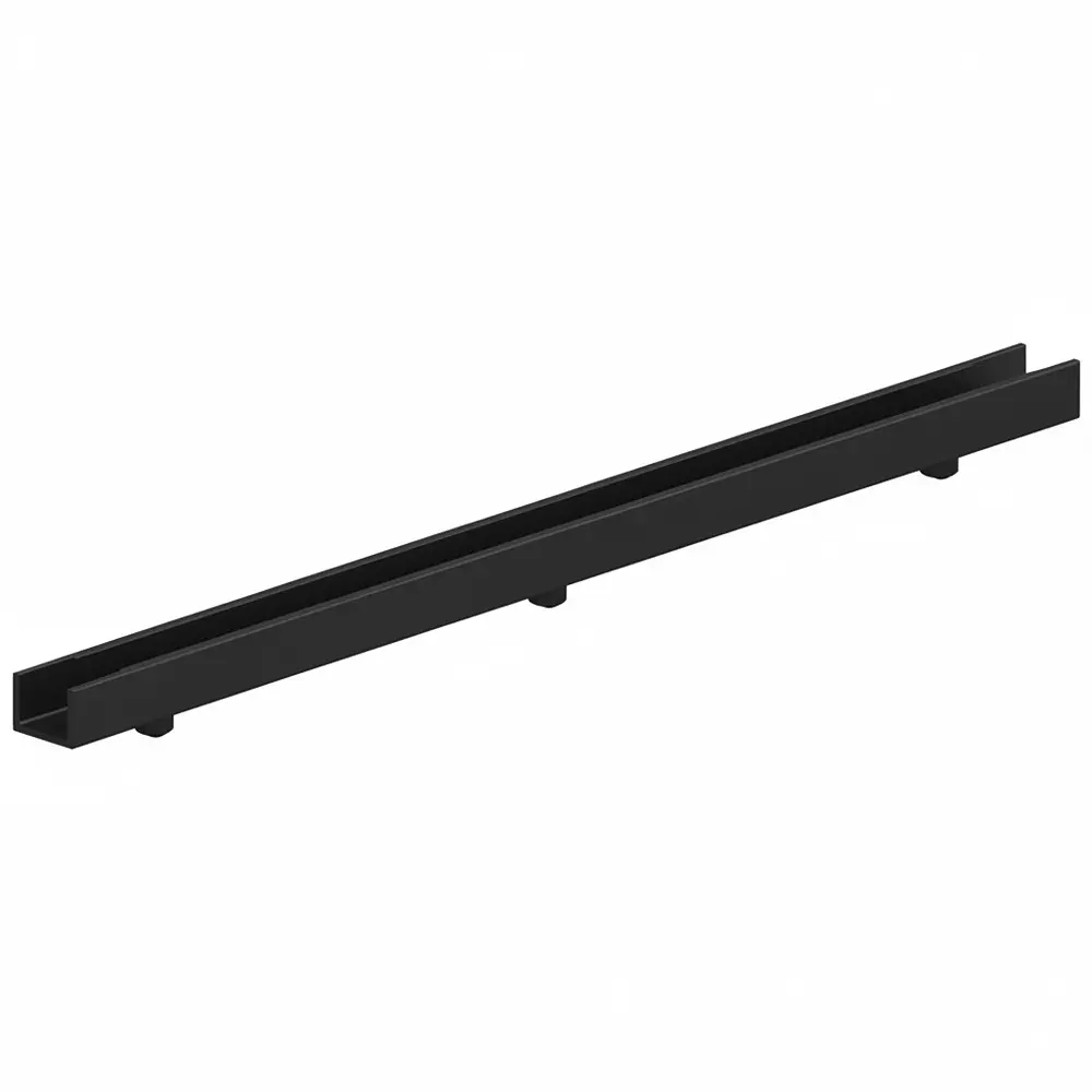 ESSENTRA COMPONENTS Card Guides Snap-In Nylon 6.4 mm Width Black, RDC-600